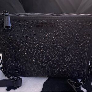 Steve Madden Black Embellished Wristlet